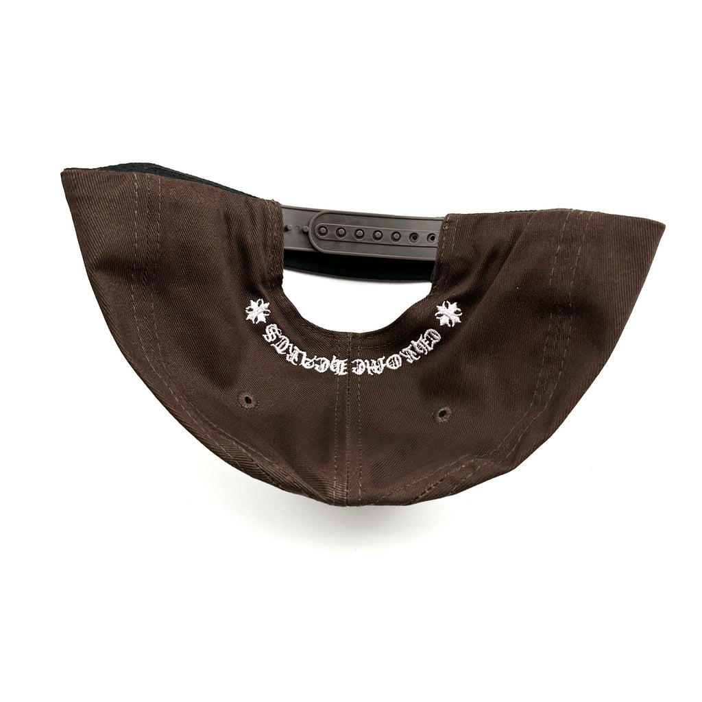 Chrome Hearts Men's Cross Leather-covered Embroidered Letter Print Trendy Baseball Cap Hat #77444