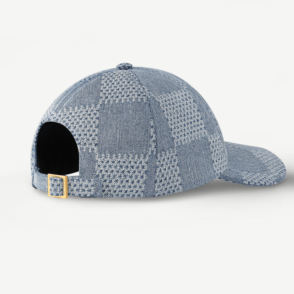 Louis Vuitton Damier Denim 3d Hat Checkered Color Block Fashion Casual Cool Versatile Baseball Hat #71284