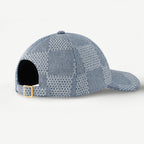 Louis Vuitton Damier Denim 3d Hat Checkered Color Block Fashion Casual Cool Versatile Baseball Hat #71284