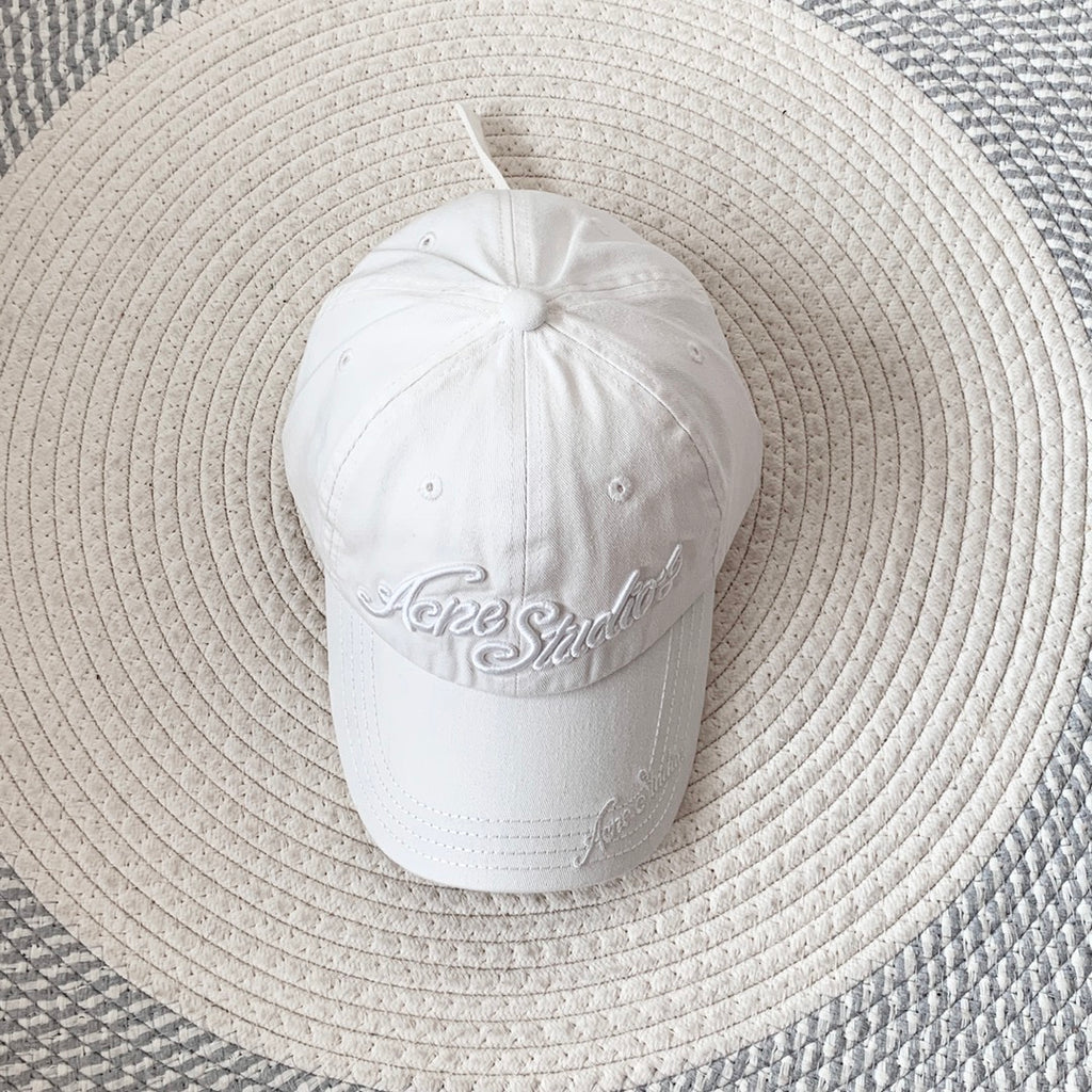 Acne Studios Men's And Women's Solid Color Embroidered Letter Print Cotton Baseball Cap Hat #77755