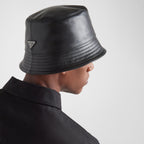 Prada Unisex Spring/Fall Fashion Casual Solid Color Fisherman's Hat with Logo Sheepskin Hat Accessories #78471