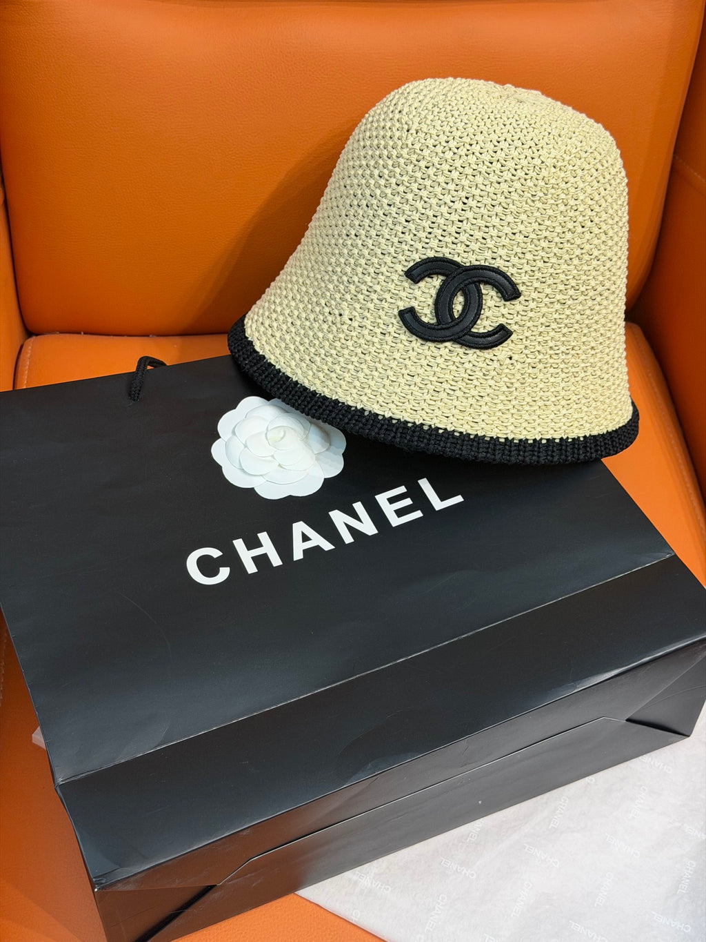Chanel Woven Bucket Hat #385039