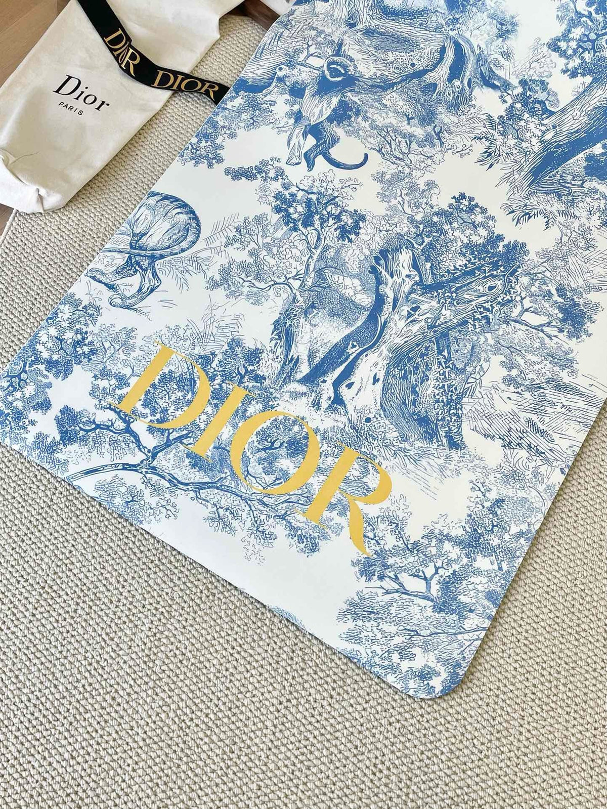 Toile de Jouy Yoga Mat