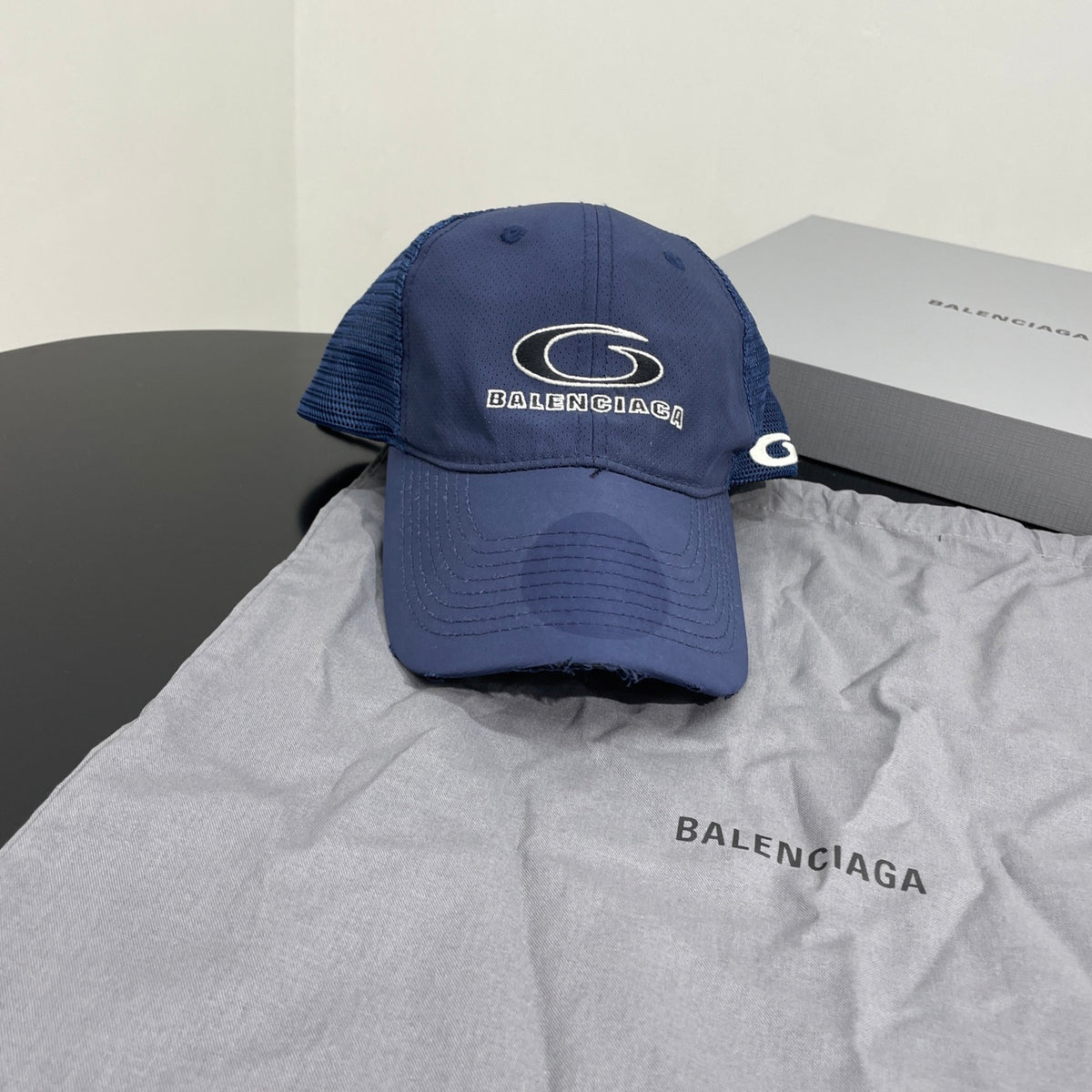 Balenciaga TRUCKER Men's And Women's Spring/Fall Fashion Casual Solid Color Nylon Technical Mesh Breathable Openwork Baseball Cap Hats Accessories #78892
