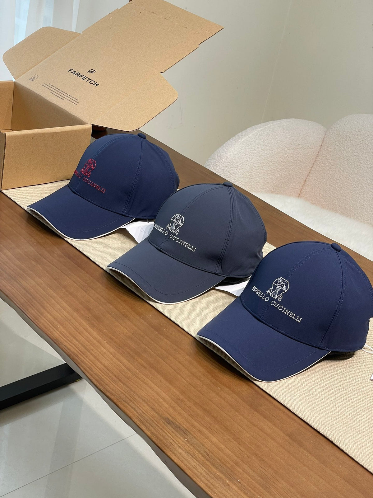Brunello Cucinelli Men's Embroidered Logo Solid Colour Cotton Baseball Cap Hat (contact Customer Service For Colour Selection) #76787