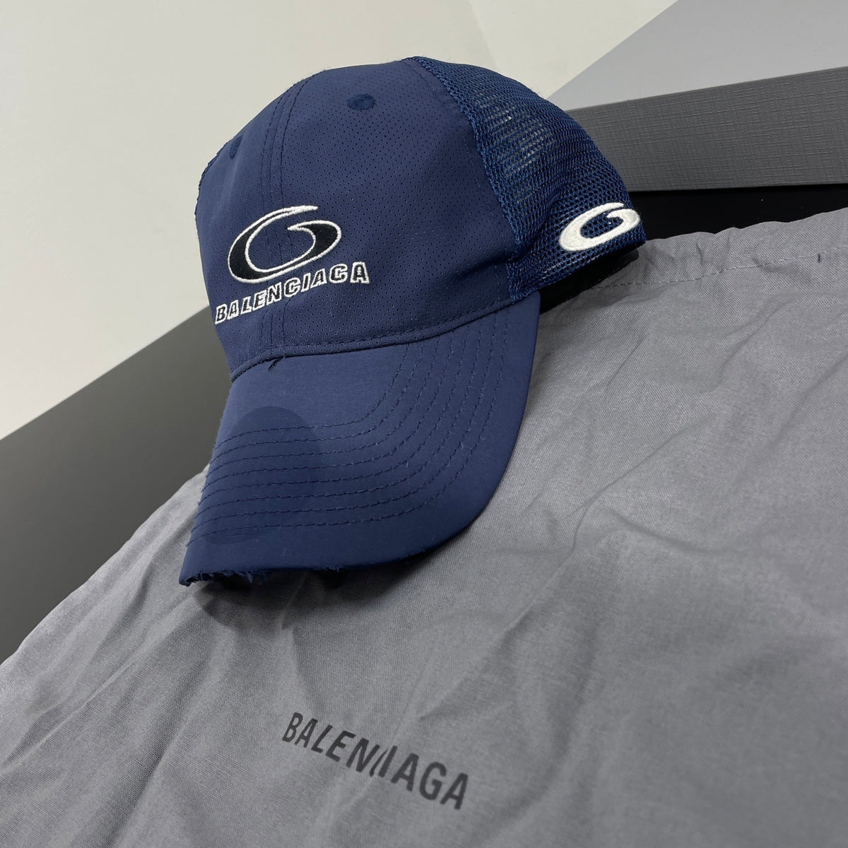 Balenciaga TRUCKER Men's And Women's Spring/Fall Fashion Casual Solid Color Nylon Technical Mesh Breathable Openwork Baseball Cap Hats Accessories #78892
