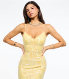 Bella Sequin Mesh Mini Dress