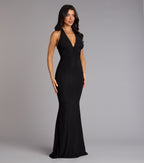 Maribeth Glitter Strappy Back Mermaid Formal Dress