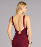 Bailey Glitter Low Back Mermaid Formal Dress