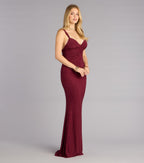 Bailey Glitter Low Back Mermaid Formal Dress