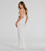 Kimia Beaded Lace-Up Column Dress