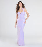Brenna Halter Mermaid Sequin Formal Dress