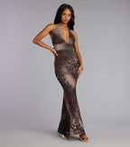 Jungle Luxe Backless Maxi Dress