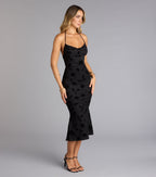 Secret Garden Backless Midi Dress