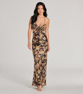 Gorgeous Bloom Floral Satin Maxi Dress