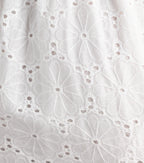 Effortless Eyelet Bubble Hem Mini Dress