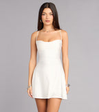 Laced Up A-Line Mini Dress