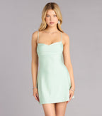 Sleek Sophistication A-Line Pleated Mini Dress