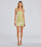 Luxe Pose One-Shoulder Cutout Sequin Mini Dress
