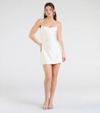 Sleek Sophistication A-Line Pleated Mini Dress