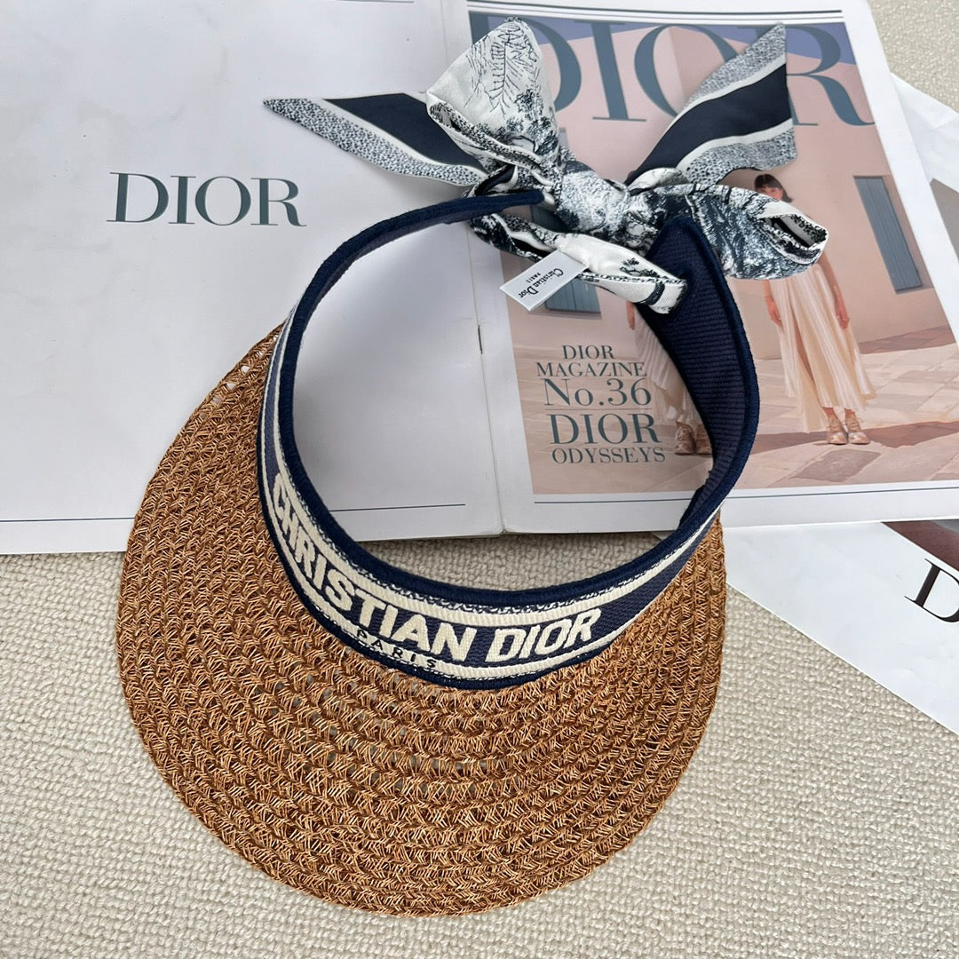 Dior D-Ocean Mitzah Women's Summer Knitted Sun Hat Cap #73123