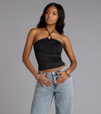 Chic Twist Halter Crop Top