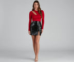 Keeping Knit Bold Cutout Crop Top