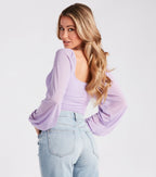 Elevated Basic Ruched Mesh Bodysuit
