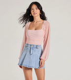 Elevated Basic Ruched Mesh Bodysuit