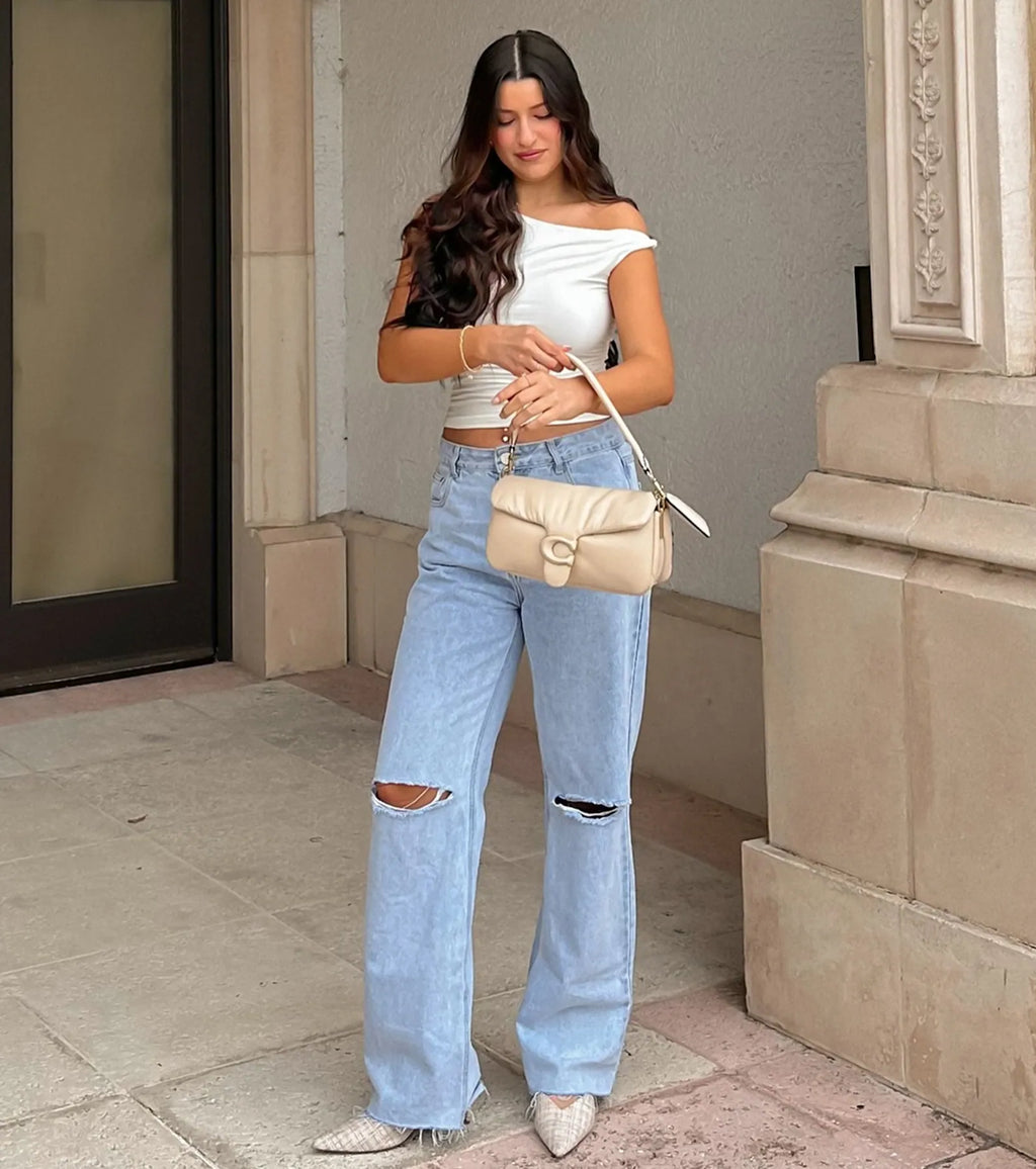 Confident Flirt One-Shoulder Crop Top
