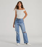 Confident Flirt One-Shoulder Crop Top