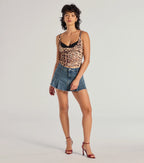 Chic Instinct Leopard Print Sleeveless Top