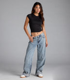 Baby Got Back Basic Crew Neck Crop Tee