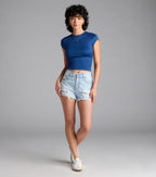 Baby Got Back Basic Crew Neck Crop Tee