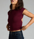 Baby Got Back Basic Crew Neck Crop Tee