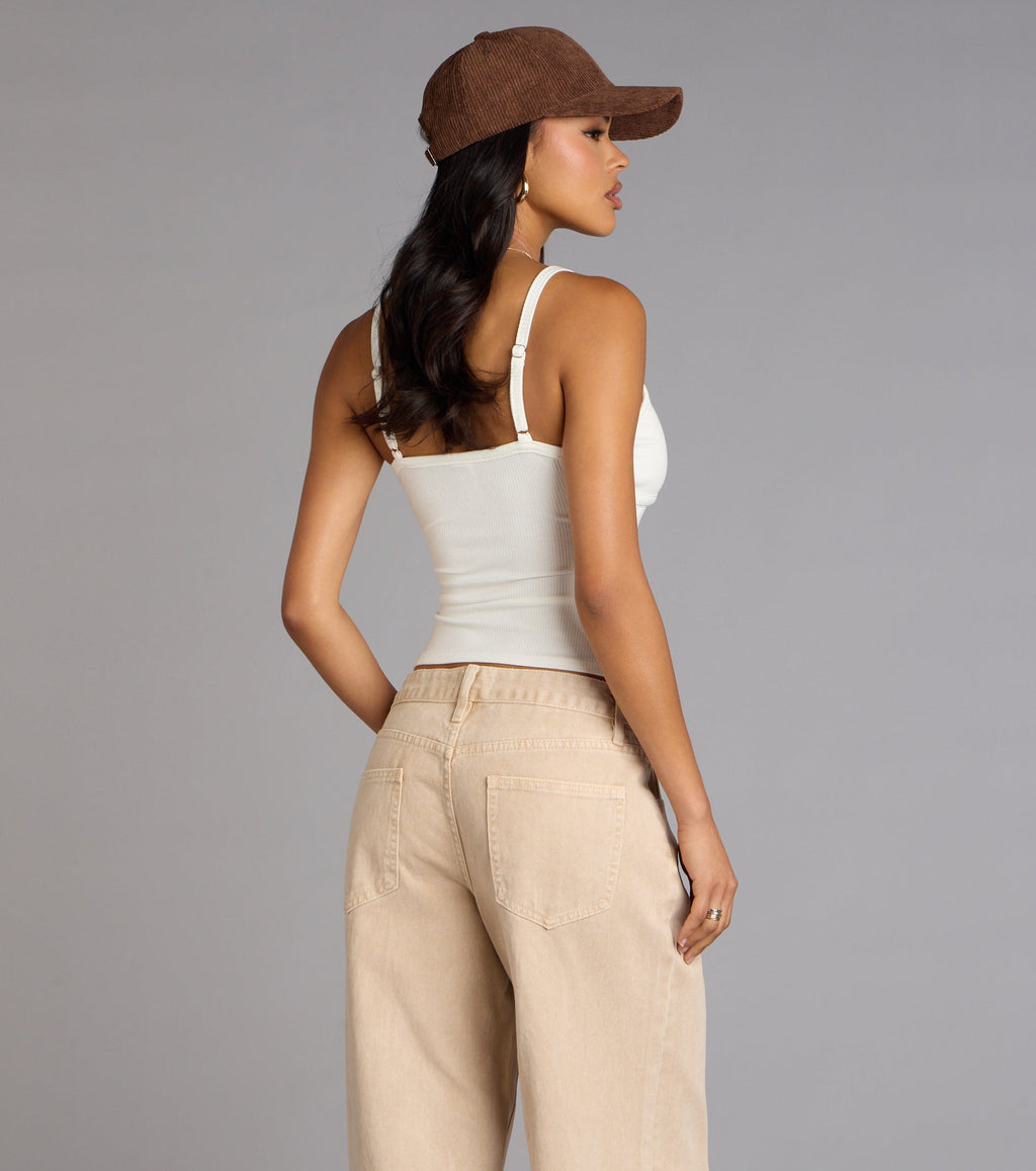 Sweet And Sleek Cutout Tank Top