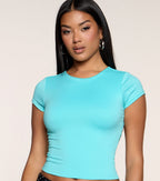 Baby Got Back Basic Crew Neck Crop Tee