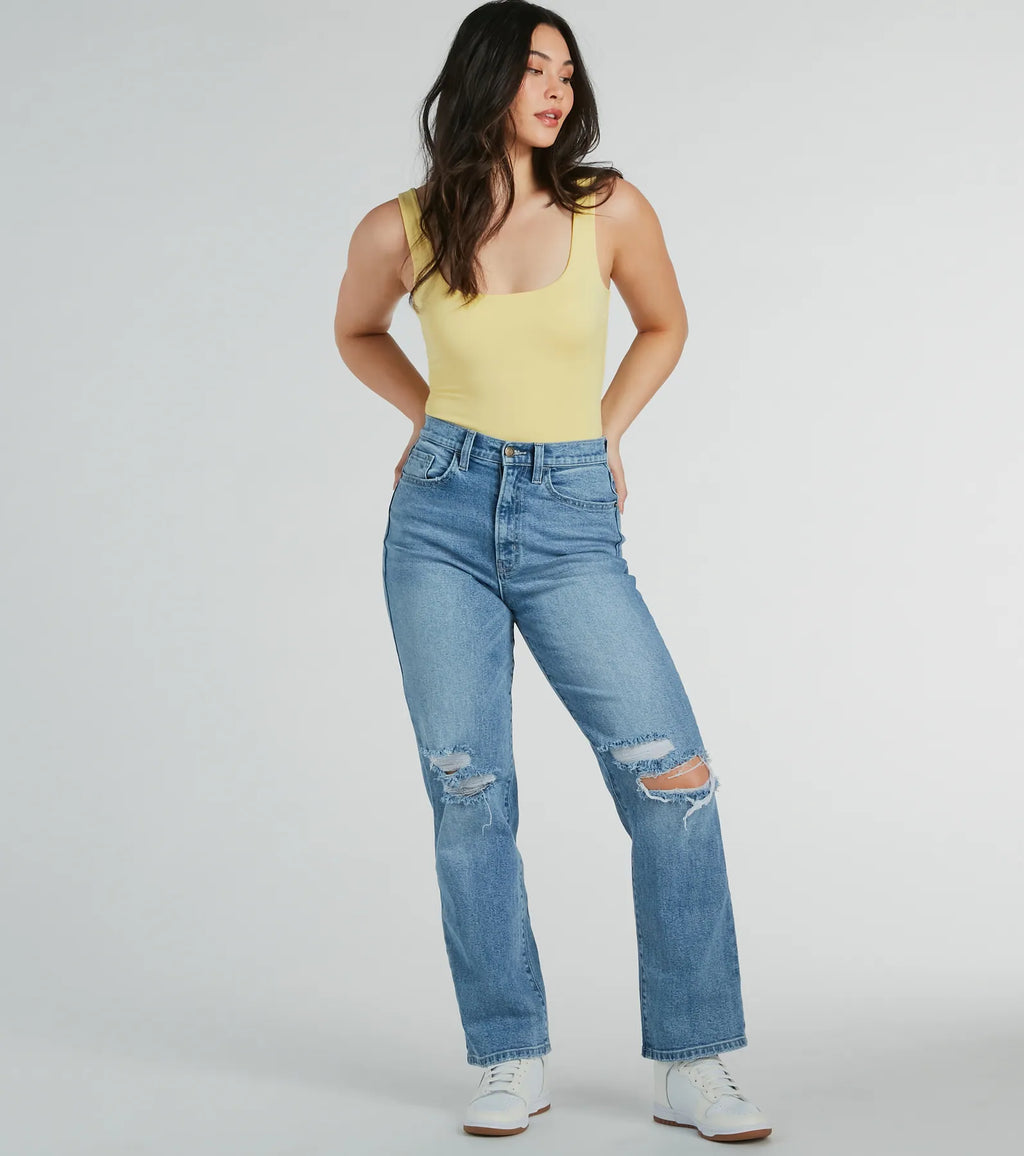 Staple Piece Scoop Neck Bodysuit
