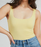 Staple Piece Scoop Neck Bodysuit
