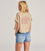 Good Luck Crop Graphic Tee