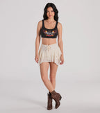 Rebel Style Graphic Cropped Tank Top