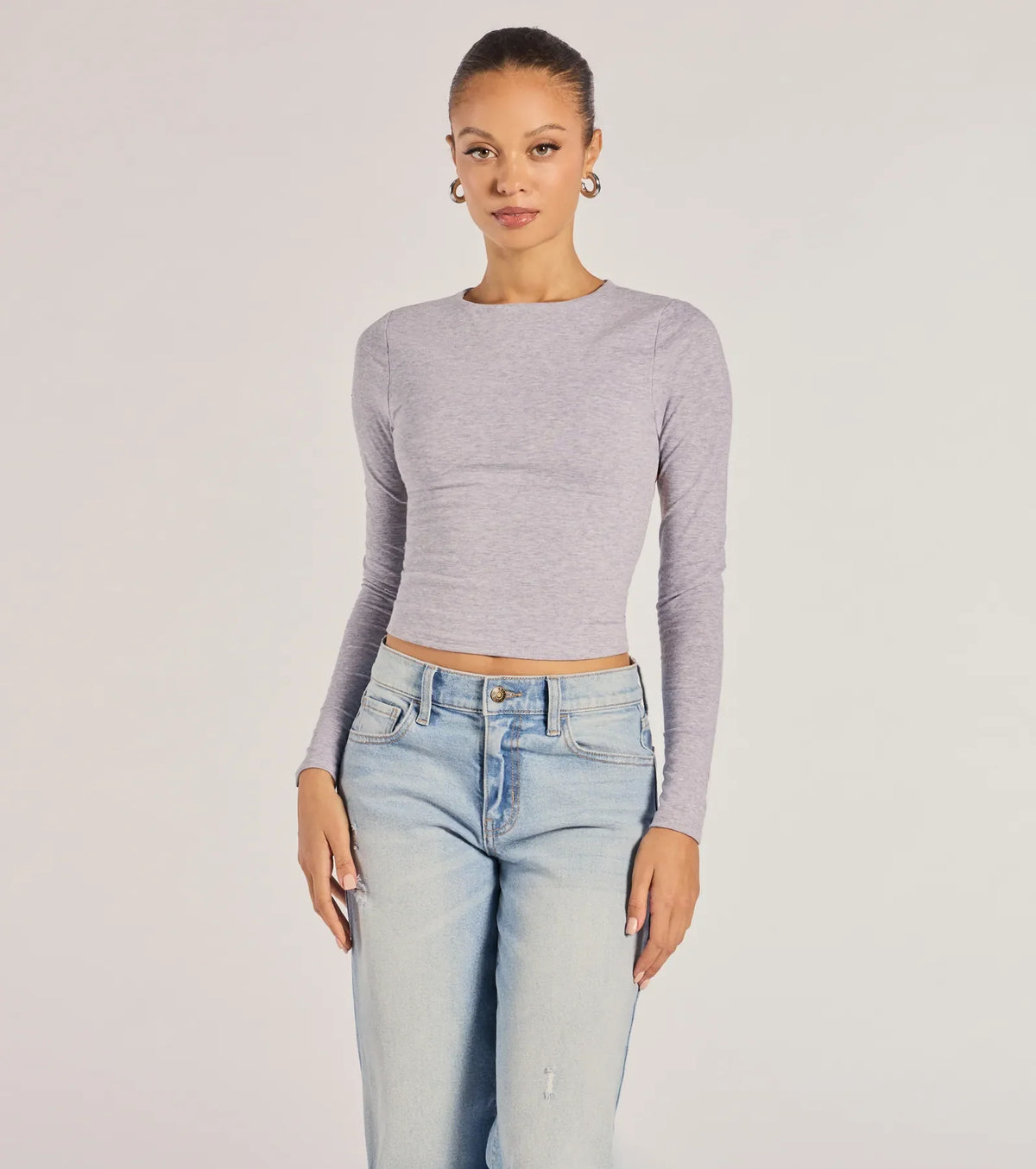 Elevated Staple Open Back Long Sleeve Top