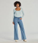 Forever Staple Smooth Knit Long Sleeve Top