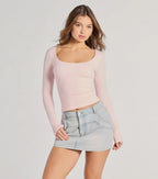 Forever Staple Smooth Knit Long Sleeve Top