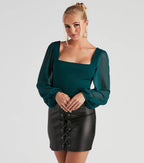 Classy Chic Chiffon Crop Top