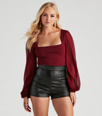 Classy Chic Chiffon Crop Top