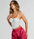 Gorgeous Lace Beaded Bustier
