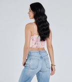 One Of A Kind Multi-Print Corset Top
