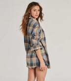 Casual Staple Plaid Flannel Top