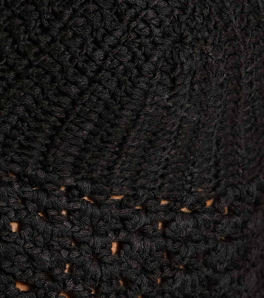 Sunset Serenity V-Neck Crochet Crop Top